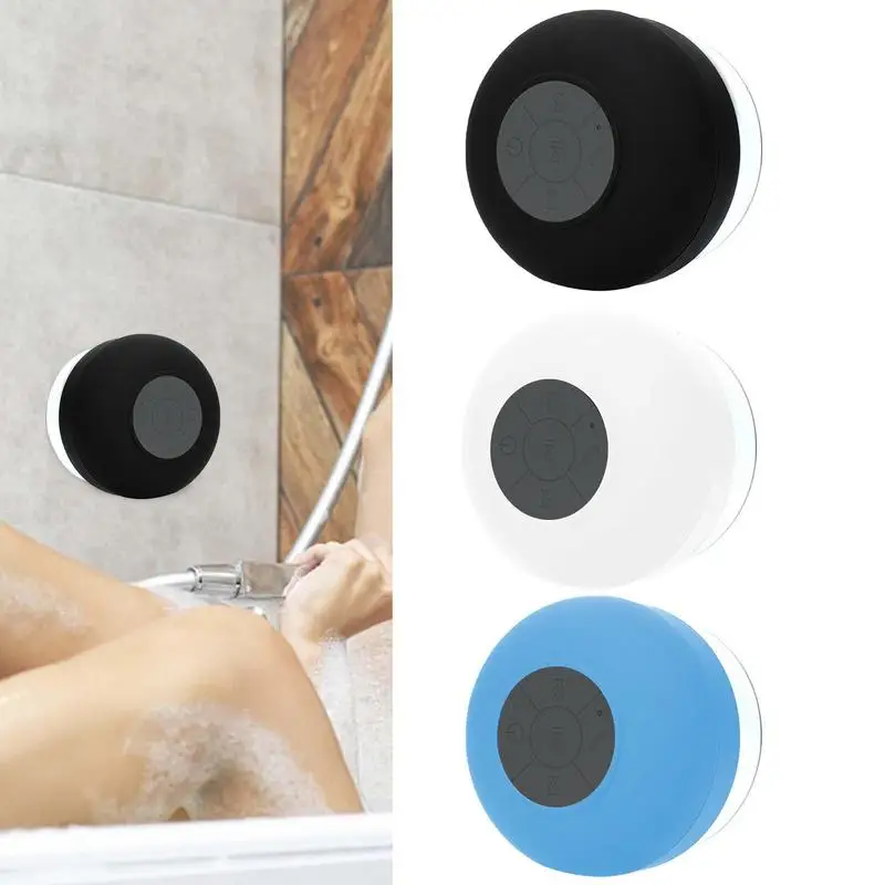 Mini Blue tooth Speaker Waterproof Bathroom Speaker Wireless Shower Speakers Strong Adsorption Music Player For Car Outdoor Pool