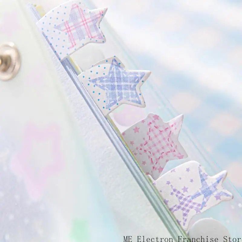 Aesthetic Sticky Note Star Label Sticker Memos Pad Easy to Write Simple Notepads Convenience Sticker Index Tabs