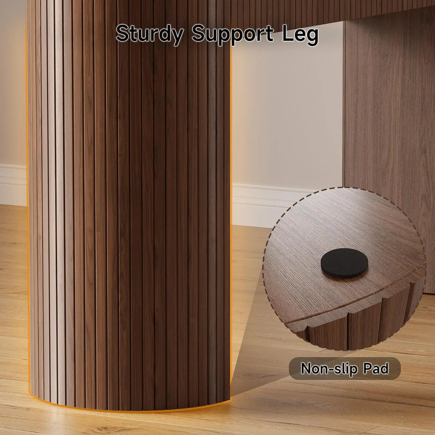 55 Inch Console Table with 2 Drawers, Fluted Entryway Tables with Storage, Sofa Table Behind The Couch, Hallway Tables