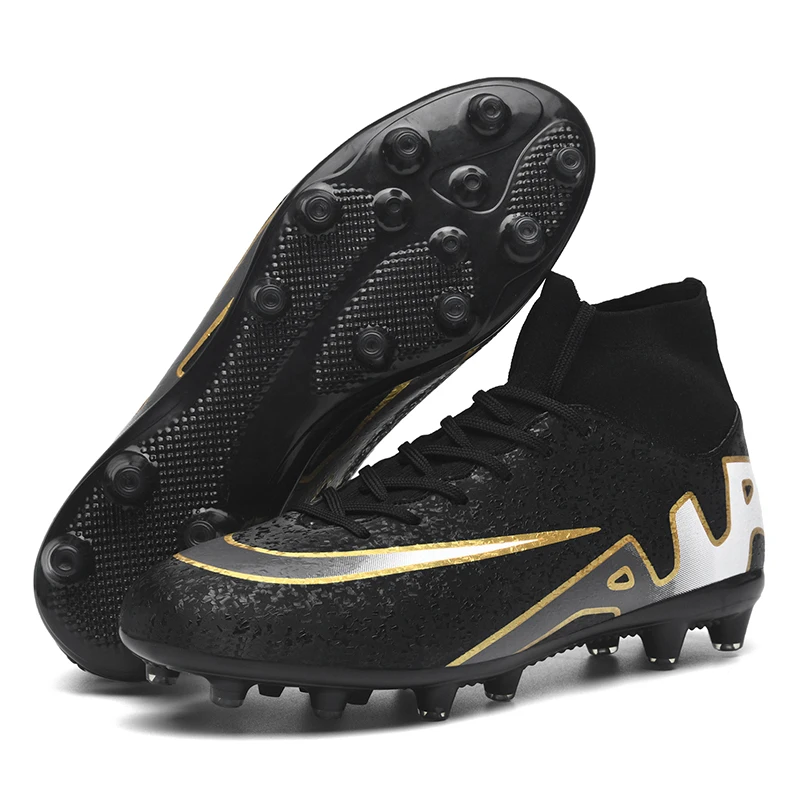 

2025 Football Shoes Men Soccer Shoes Top Quality Football Boots High Ankle Training Futsal Turf Non Slip Sport Ultralight Traini