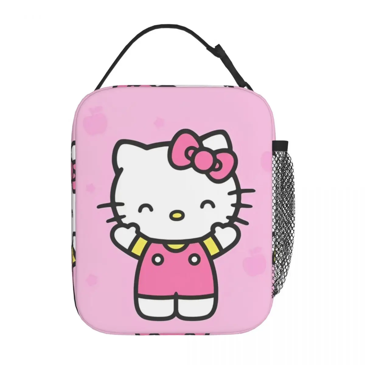 Hello Kitty Laugh Happily Insulated Lunch Bag Thermal Bag Lunch Container High Capacity Lunch Box Tote Food Handbags Work Travel