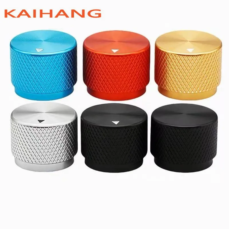 1PCS 20*15.5MM All aluminum Knurled knob cap Potentiometer Knob Panel operation knob cap round hole 6mm
