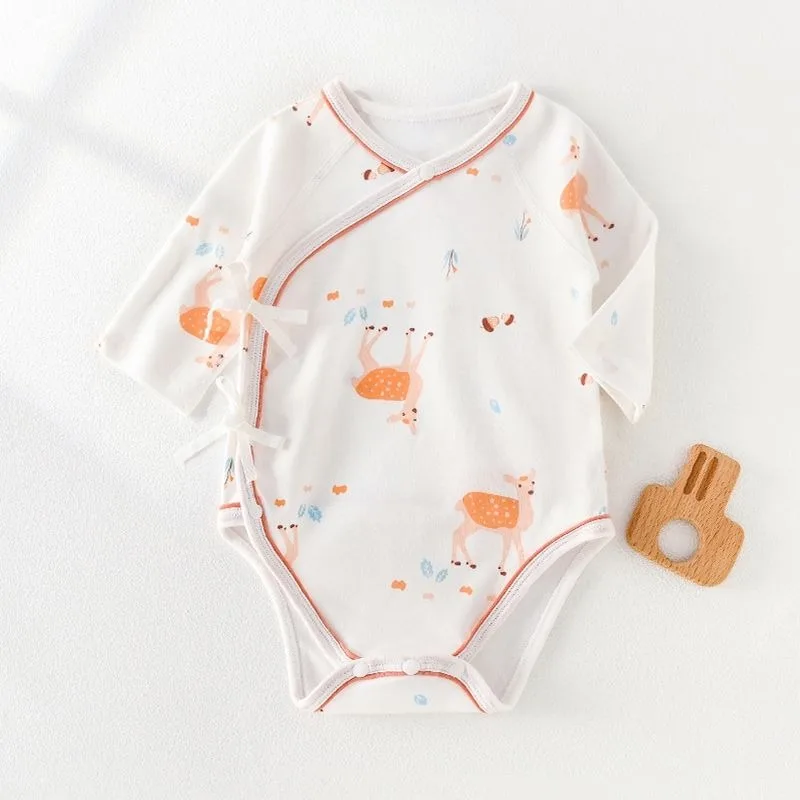 Baby Bodysuit Spring Fall Class A Cotton Infant Triangle Romper Long Sleeve Newborn Clothes Small Month Fall