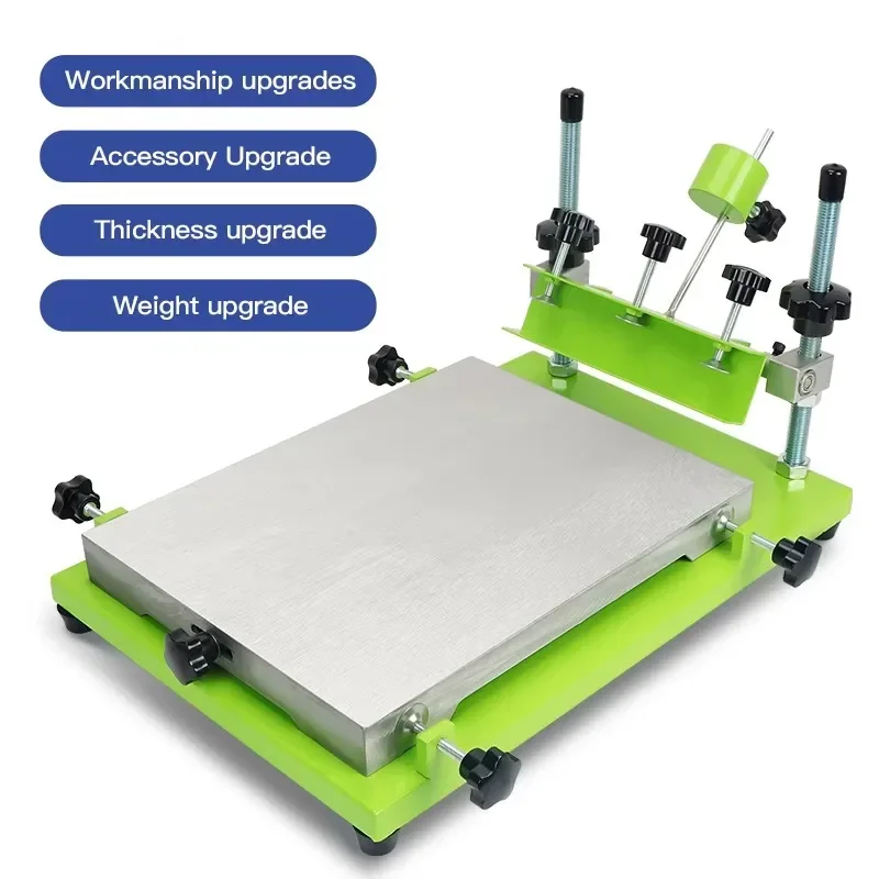 Impresión de pantalla Manual de alta precisión, mesa de serigrafía Manual de seda, fácil de operar, soldadura Multicolor