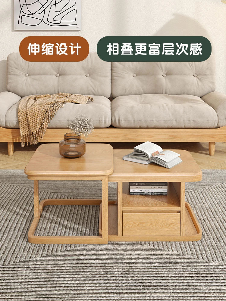 Log tea table, small family size, mother size, high and low combination tea table