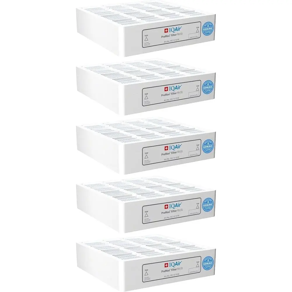 

IQAir PreMax Preilter, 5 штук в упаковке - Оригинальный сменный воздушный фильтр Pro Series - Устраняет крупные и мелкие частицы - Пыль, споры плесени и другие загрязнения.
