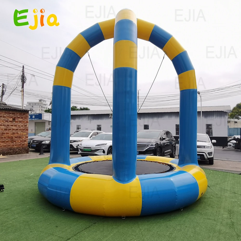 3/4m Dia Inflatable Bungee Trampoline Jump Amusement Equipment Airtight Inflatable Bungee Jump for Kids Adult Interactive Game