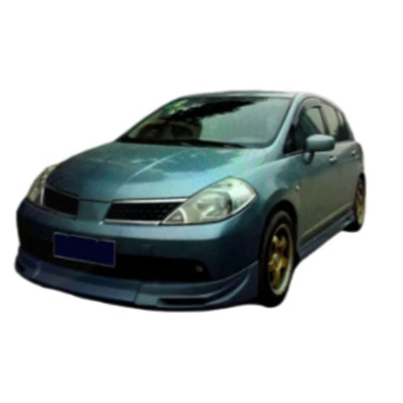 Kit de carrocería para Nissan Tiida 05-08, piezas exteriores, alerón delantero reforzado, labio trasero, faldones laterales, modificación de coche.