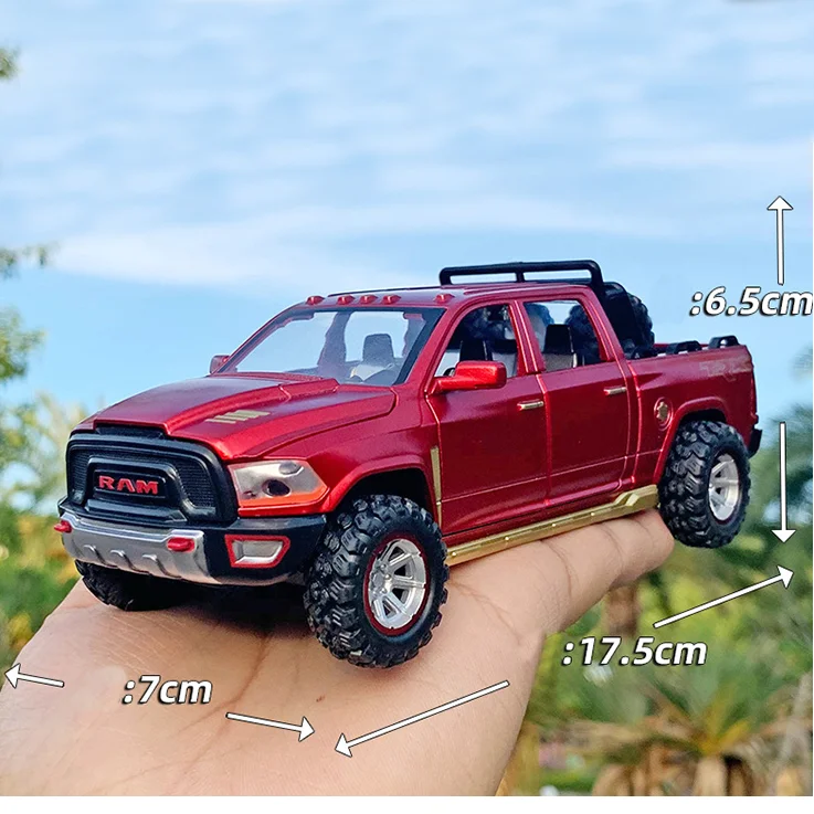 1:32 Scale Diecast Dodge Ram TRX Pickup Metal Car Model Vehicle For Boys Child Kids Toys Hobbies Collection