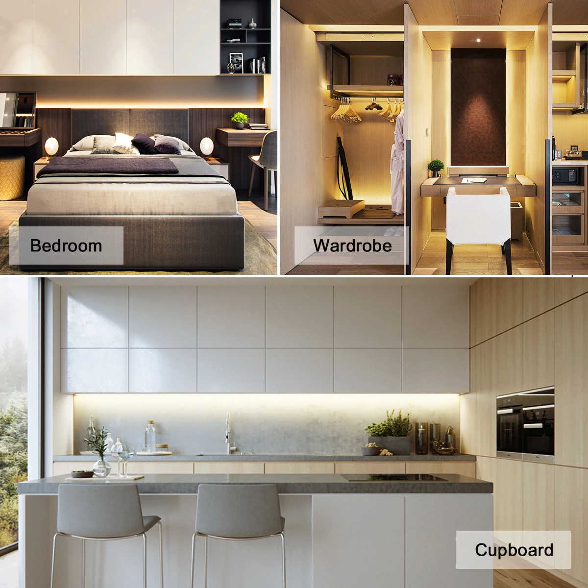 1-5m SMD Flexible Tape USB Cable Powered Ribbon Diode Tape DC 5V Hand Sweep Sensor LED Strips Lights for Room Kitchen Lighting