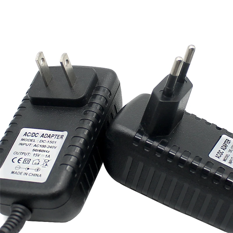 Adapter Power Supply DC 15V 1A 2A Lighting Transformer AC 100-240V Universal Adapter Charger 15 Volt Source for CCTV LED Strip