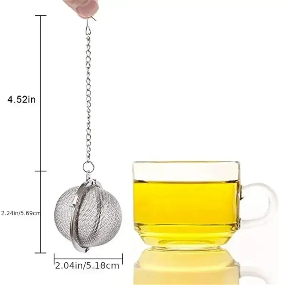 1-2Pcs Stainless Steel Tea Ball, 2.04 Inch Mesh Tea Infuser StrainersPremium Tea Filter Tea Interval Diffuser For Loose Leaf Tea