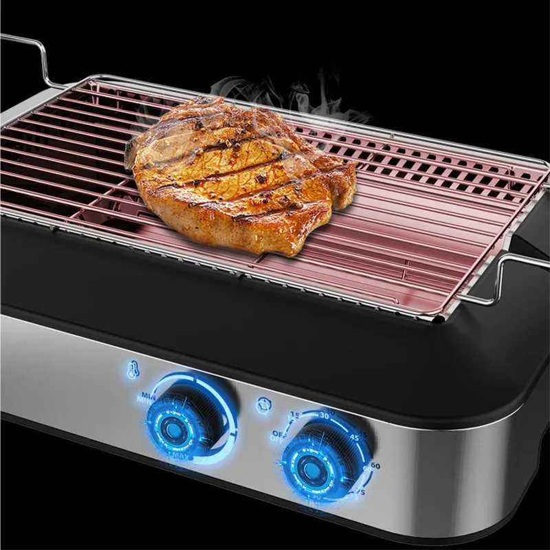 Electric Barbecue Grill Rotis serie Oven Multi-Function Portable Smokeless Barbecue Grill Includes Grill Rack, Meat Rack, and Sk