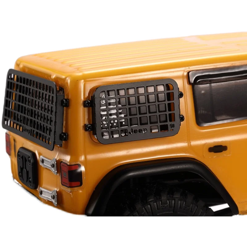 Axial Scx24 Wrangler ventana de coche de Metal malla ventana lateral + malla de ventana trasera para piezas de coche 1/24 Scx24 Rc
