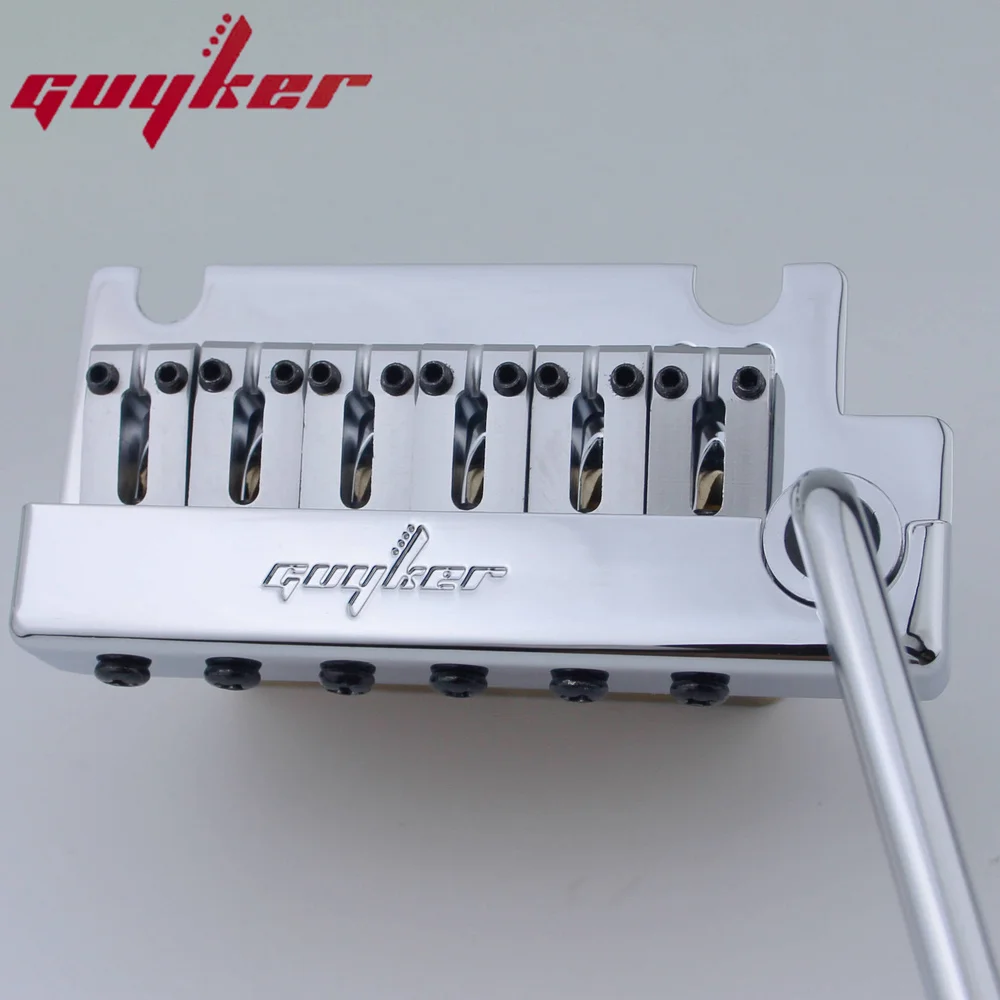 Guyker Non-locking 2 Point Guitar Tremolo Bridge String Spacing 10.8MM Double Shake Guitar Bridge With Brass Saddle Brass Block