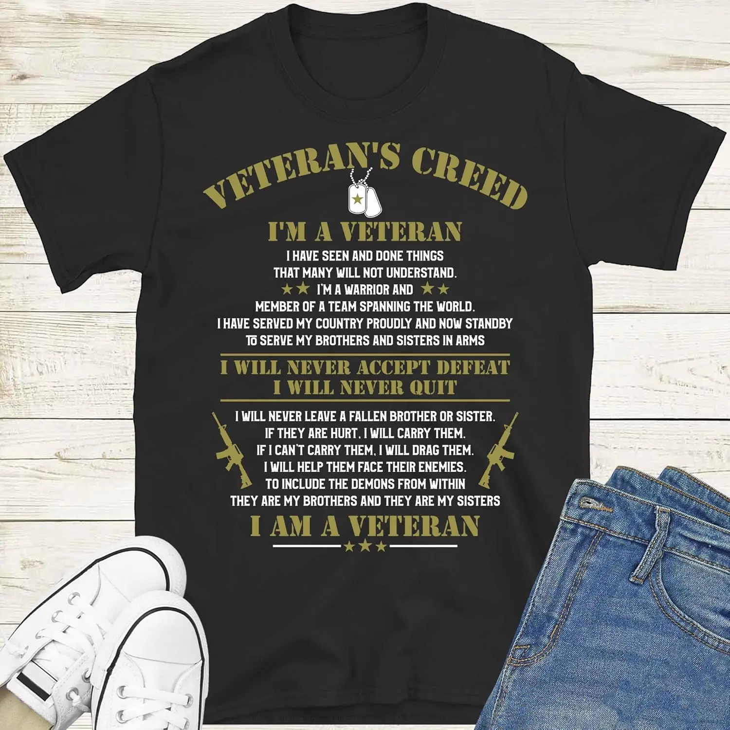 Veteran's Creed I'm a Veteran T-Shirt, Veteran Shirt, Military Soldier Gift, Veteran Day Shirt