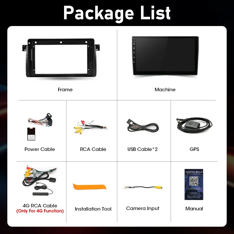 Para BMW E46 M3 318/320/325/330/335 Radio de coche con CarPlay inalámbrico Android Auto navegación GPS Multimedia pantalla táctil unidad principal 6