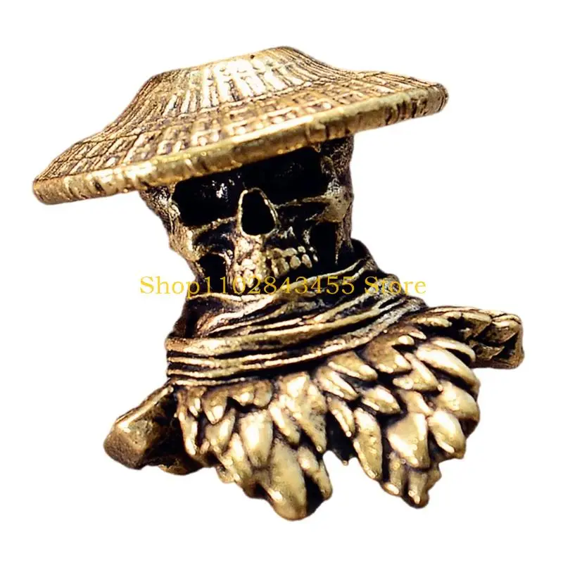 49mc Brass Swordsman Skull kralen voor creatieve doe -het -zelf en het maken lanyard -activiteit
