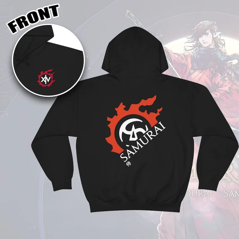 Samurai - For Warriors of Light & Darkness FFXIV MMORPG hoodie unisex