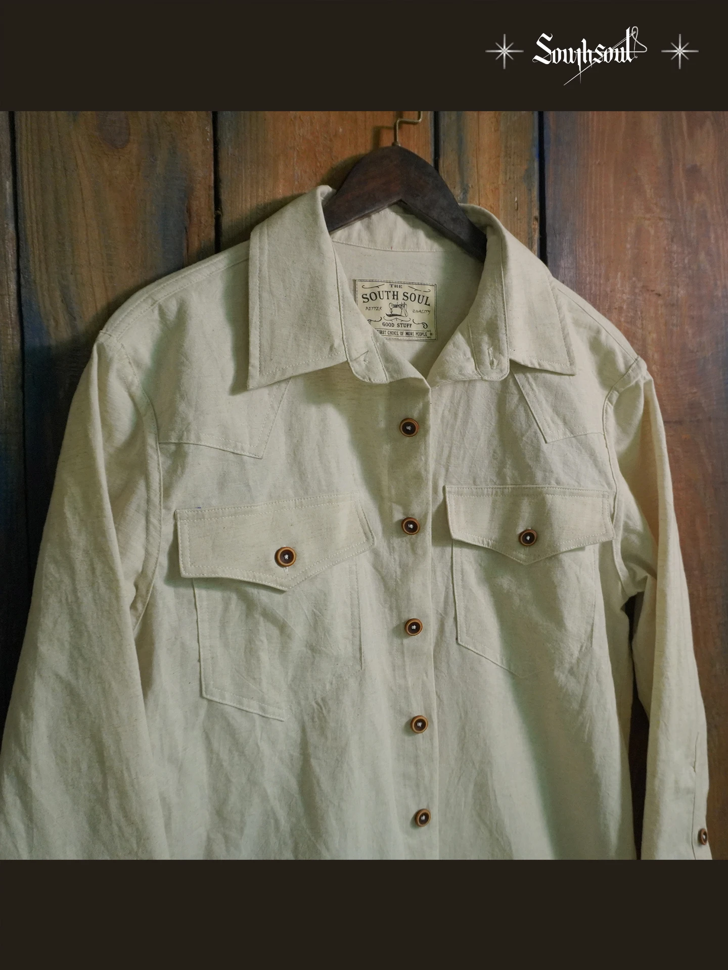 Retro American Cotton Linen Thin Western Loose Fit Long Sleeve Shirt Breathable Comfortable Base Layer Military Green Color