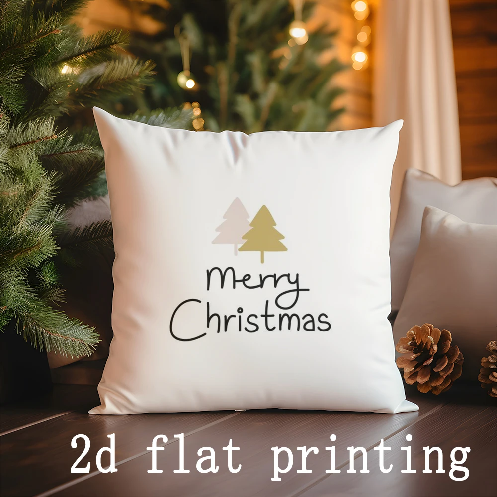 ديكور المنزل عيد ميلاد سعيد منقوشة وسادة يغطي مناسبة ل أريكة غرفة نوم سيارة وسادة غطاء وسادة وسادة الظهر مستطيلة #2