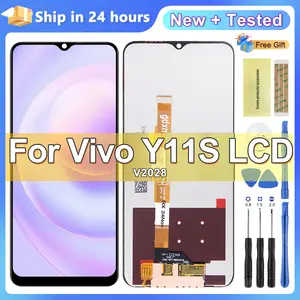 Bilashmart 6.51'' Vivo Y11s LCD Display Touch Screen Digitizer Assembly Vivo Y11S V2028 Display with Frame Display LCD Parts