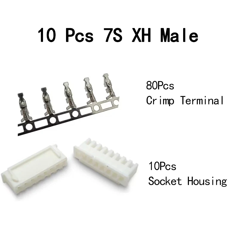 10Pcs 7S XH 2.54mm 8 Pins Terminal Kit Housing Pin Header JST Connector Wire Connectors Adaptor