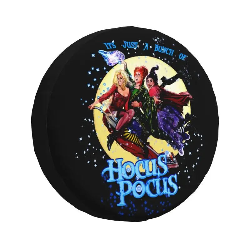 Custom Halloween Movie Hocus Pocus Spare Wheel Cover for Suzuki Mitsubish 4x4 SUV Witch Witchcraft Tire Protector