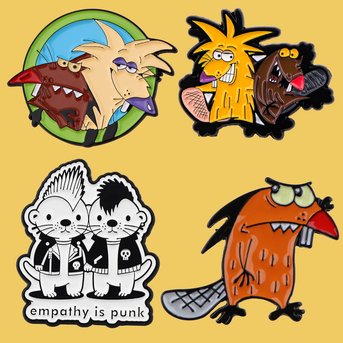 Funny Beaver Enamel Pin Cartoon Animal Brooches for Women Lapel Pin Metal Badge Collar Jewelry Clothing Accessories Kids Gifts