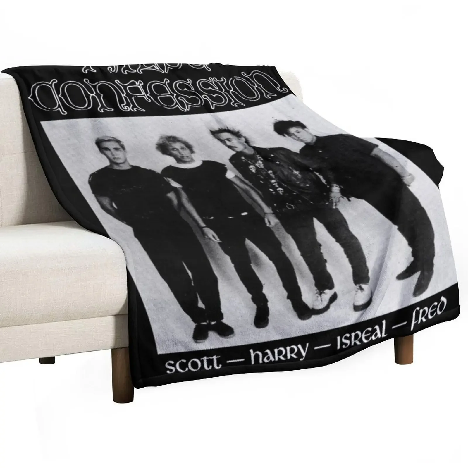 False Confession Band Throw Blanket Bed Fashionable Designers Blankets