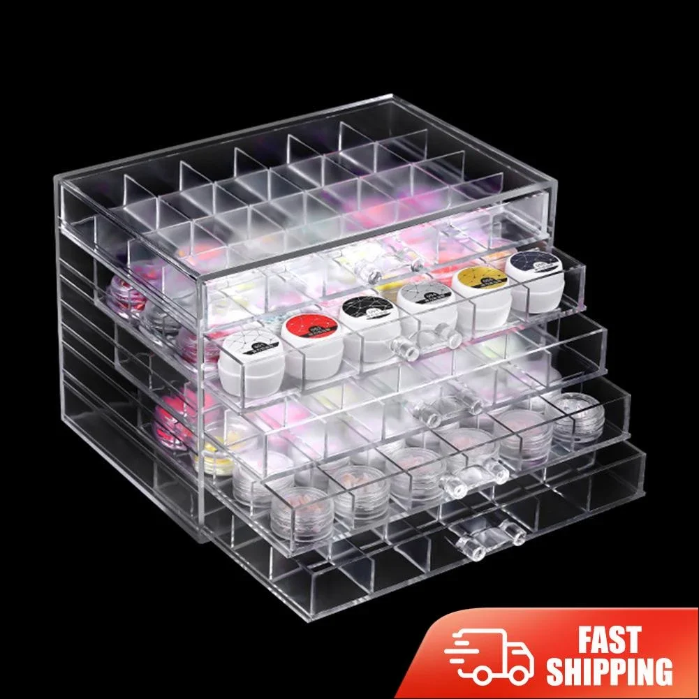 5-layer 120 Grid Nail Jewelry Storage Box, Rhinestone 21 Grid Storage Box, Nail Polish Makeup Storage, Jewelry Storage Box