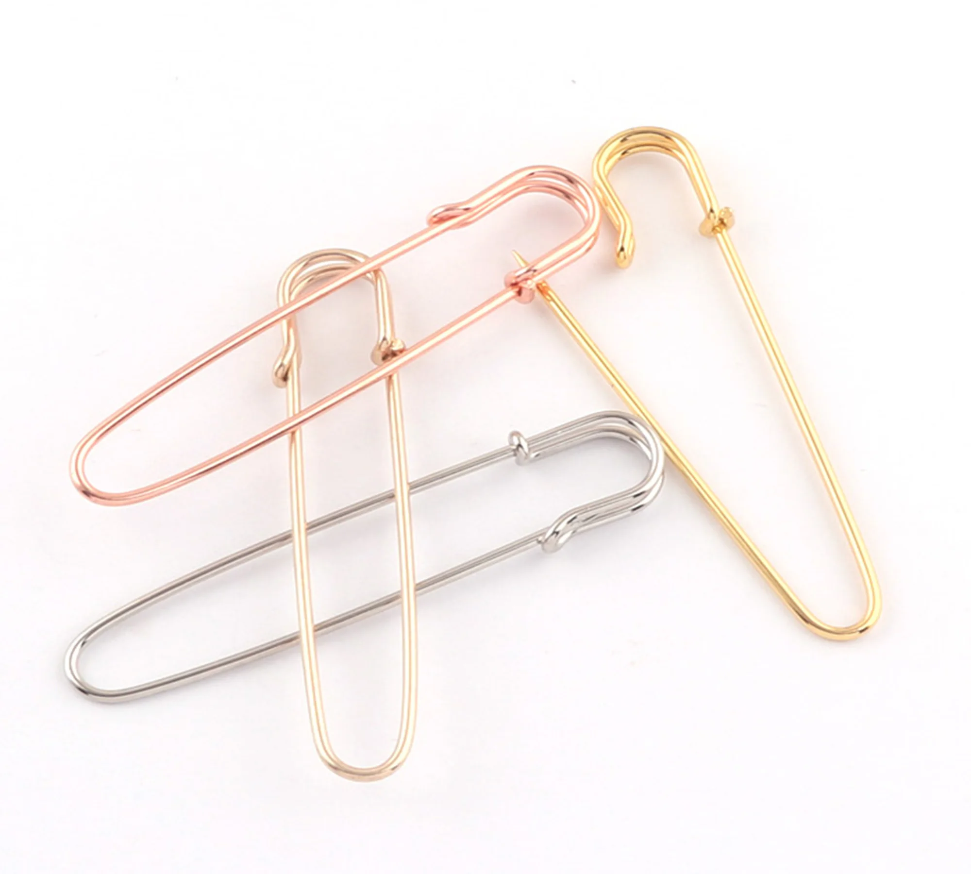 Larger Safety Pins Gold/Silver/Light gold/Rose gold Safety pins Coiless Safety Pins Kilt Pins DIY Brooches Apparel Accessories