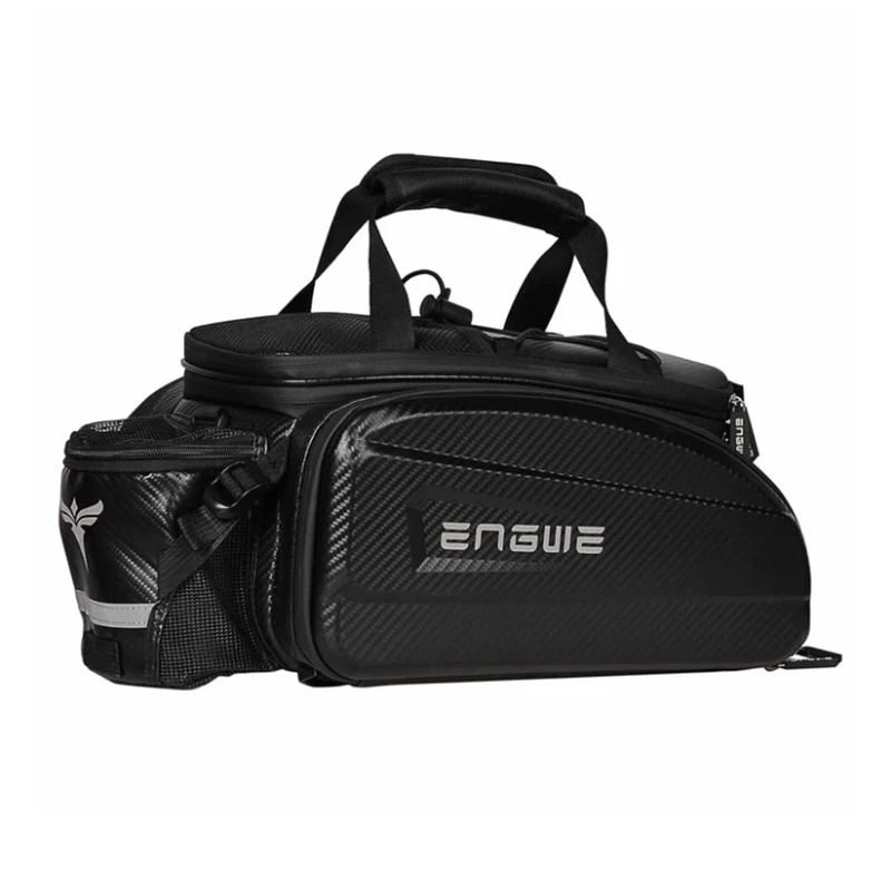 Bicycle Riding Bag Waterproof Carbon Leather Rear Seat Bag Large Capacity 17L Camera Handbag