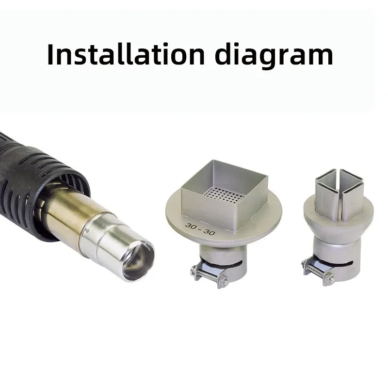 858 adattatore ugello aria 872 863 tavolo di preriscaldamento 858D ugello aria calda 850 adattatore ugello aria quadrato BGA