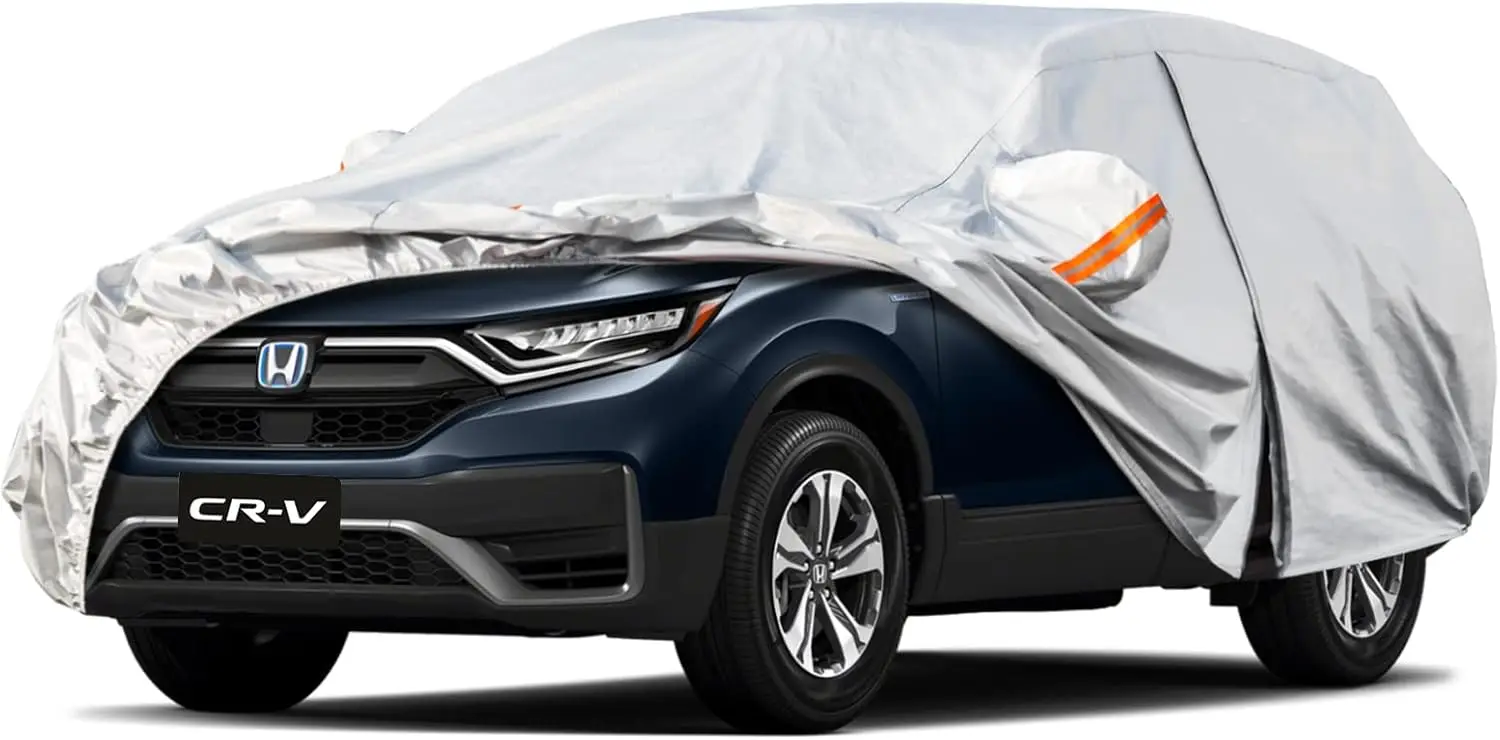 

Custom Fit SUV Car Cover for Honda CRV (1995-2025), Waterproof All Weather with UV Protection, Silver