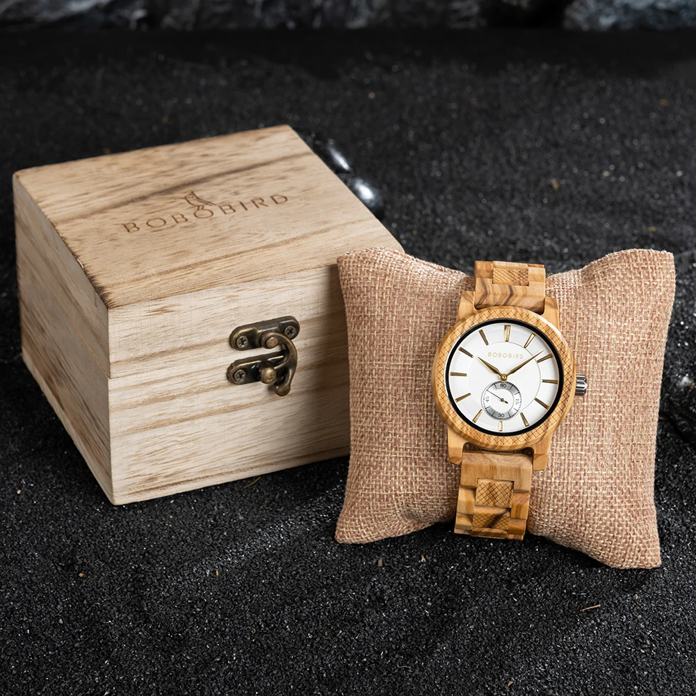 BOBOBIRD Wooden Watch Top Fashion Casual Clock Quartz Wristwatch Engraved Custom Logo Man Watches best man Gift Wood Box