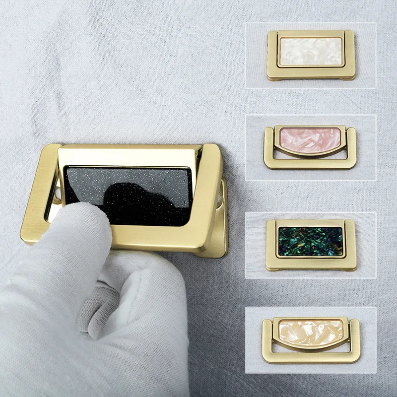 Zinc alloy multi-color invisible cabinet door handle surface mounted no punching for drawer wardrobe cupboard door pull