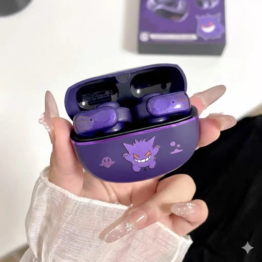 

Pokemon Chenfeng Genuine Bluetooth Wireless Ear Clip Headphones Gengar Alolan Vulpix Stereo Led Gaming Sports New Trendy Gifts