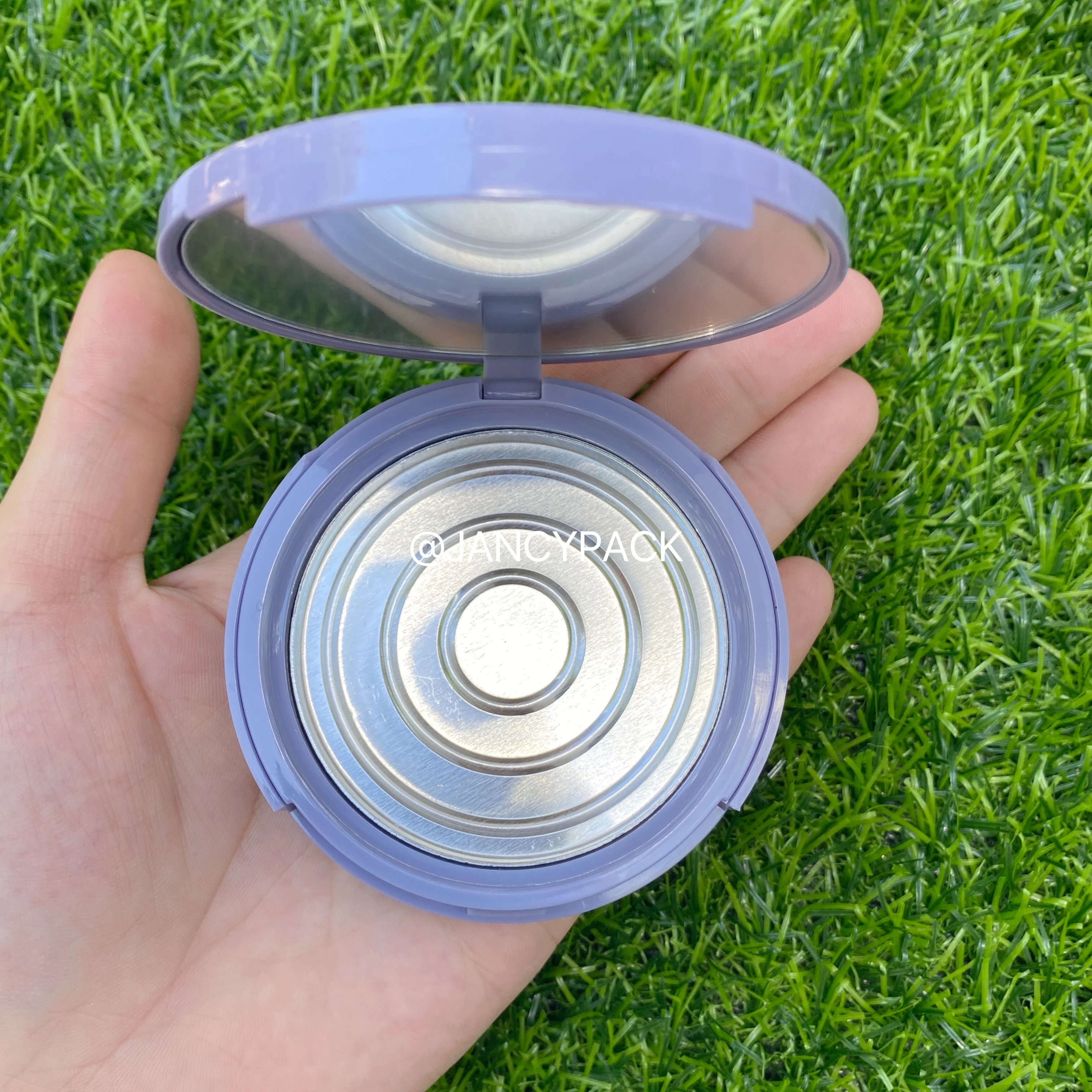 59mm Empty Powder Case aluminum Pan blue purple pink round Empty Pressed Compact Powde Compact Mirror Container Makeup