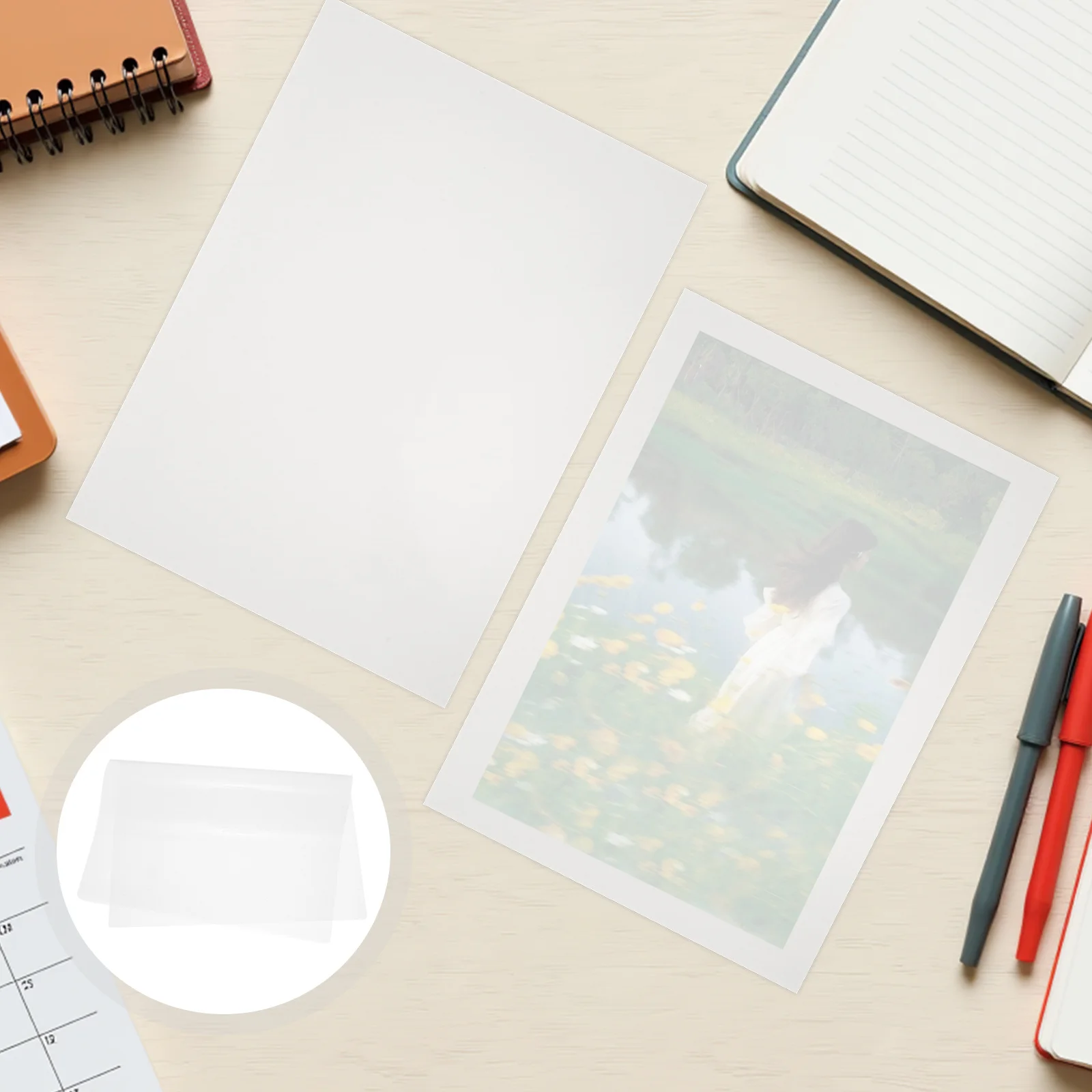 

100 Sheets A4 Clear Laminating Pouches Thermal Laminating Film for Photo Card Badge Business Document Protector Plastic Film