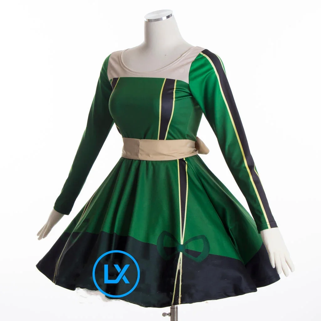 

Anime Cosplay Costume Asui Tsuyu Academia Cosplay Lolita Kimon Dress Full Sets Female Halloween Gift