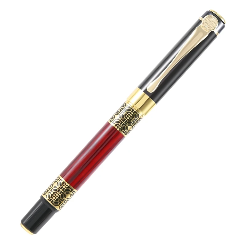 Chinese Classical Roller Ball Pen Elegant Golden Metal Ballpoint Pen For Office Business Signature School Student Gift Promotion