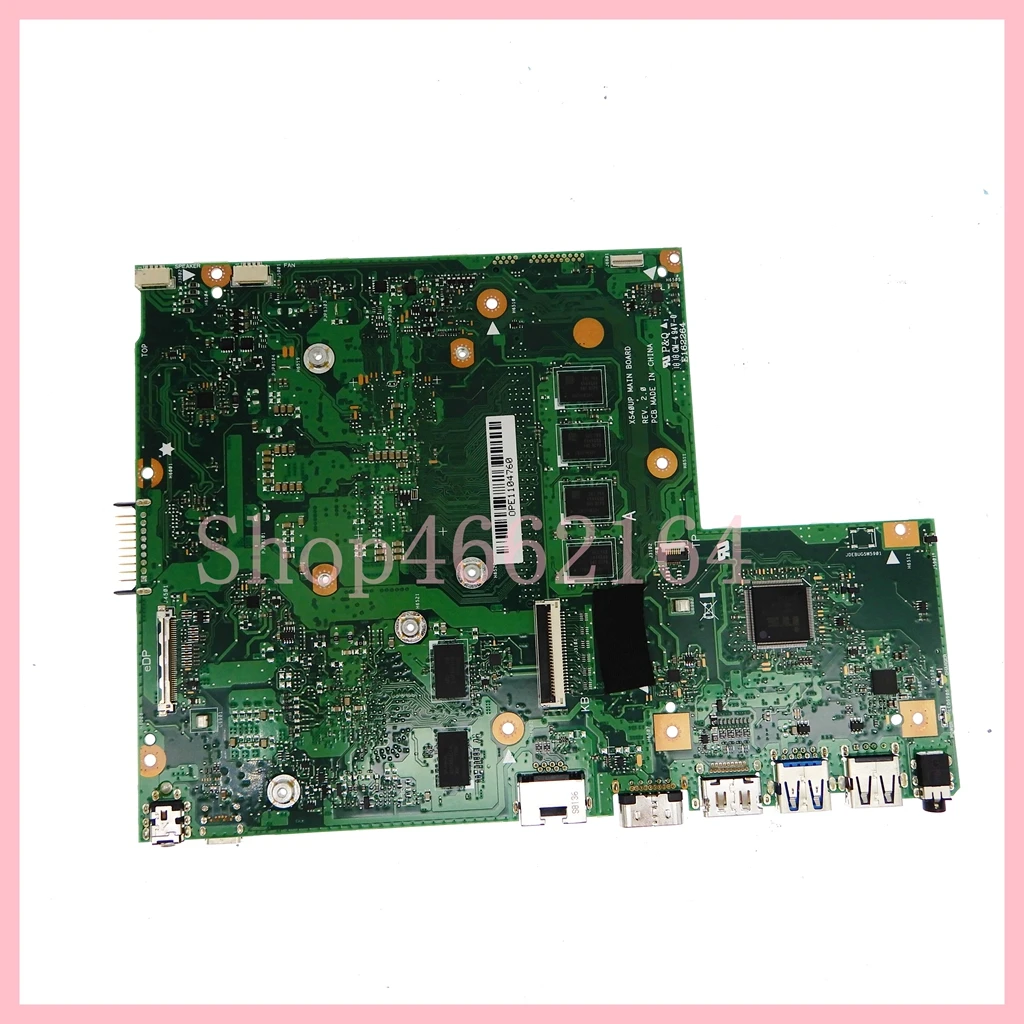 Imagem -02 - Placa-mãe para Laptop para Asus Vivobook R540up R540u X540u X540u X540u F540u X540u Cpu de 7ª Geração Gpu V2g Mainboard