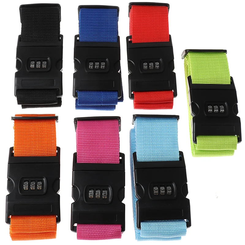 1Pc Travel Luggage Suitcase Secure Lock Durable Nylon Packing Strap Belt Password Lock Buckle Strap Baggage Belt