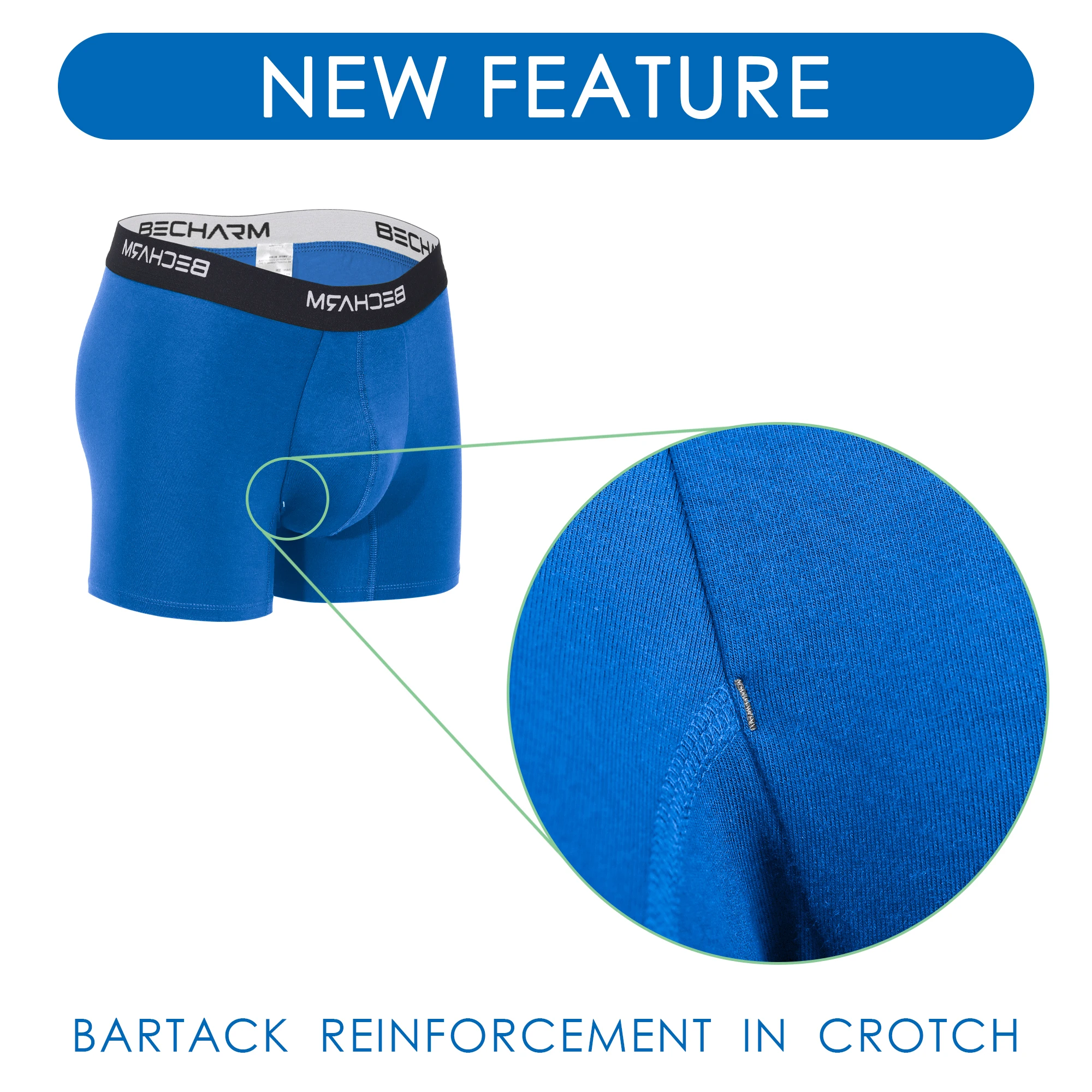 Man Multicolor Boxer Briefs Short Leg No Ride Up Underwear Mens Cotton Spandex Trunks 5 Pack