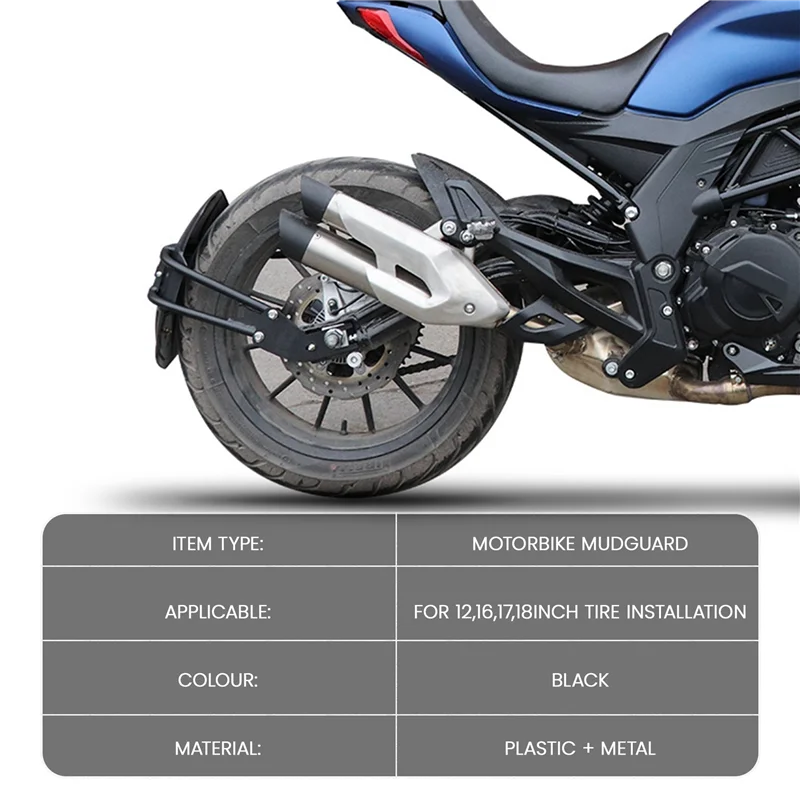 

Dependable-Motorcycle Rear Mudguard Rear Wheel Splash Guard Fender Accessories