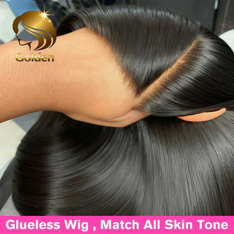 الذهبي 200 الكثافة 30 40 بوصة العظام مستقيم 13x4 HD الدانتيل الباروكة الأمامية قبل قطعها 5X5 غلويليس الدانتيل البرازيلي خصلات الشعر المستعار الإنسان #1