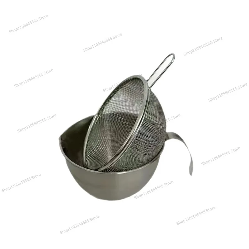 For Stainless Steel Draining Basket Set, Household Kitchen Vegetable Washing Basin with Scale Double-layer Filter Basin
