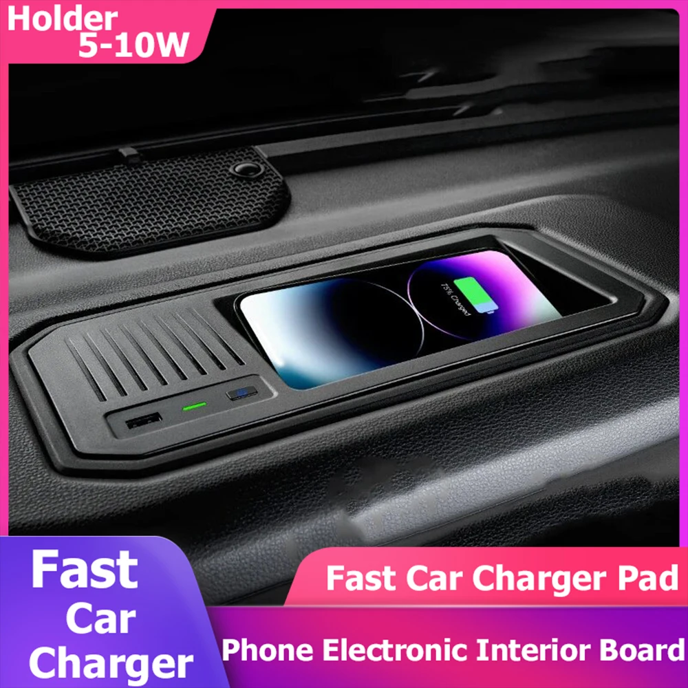 

Adapter Charger 15w Holder For Toyota Tundra 2022-2024 Fast Plate Accessories Pad Car Wireless Center Console Charging Interface