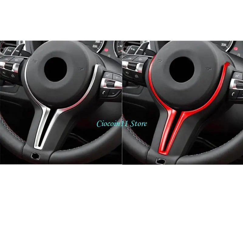 Y1UB Car Interior Steering Wheel Decorative Cover Carbon Fiber Sticker For -M Sport F20 F06 F12 F32 F33 F16 Panel Patch